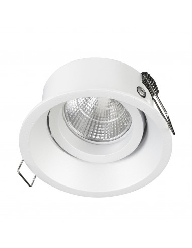 Plafonnier encastré tilt LEDA Adjustable Round GU10 50W Blanc NOVOLUX LIGHTING 752A-G42X1B-01