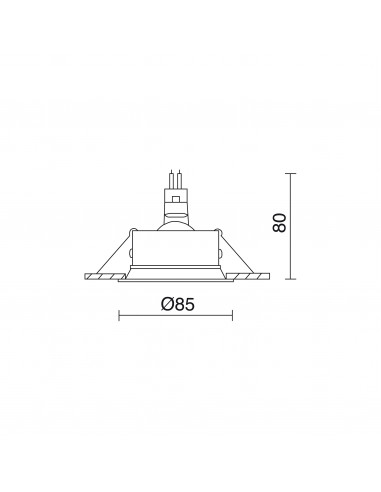 Plafonnier encastré tilt LEDA Adjustable Round GU10 50W Blanc NOVOLUX LIGHTING 752A-G42X1B-01