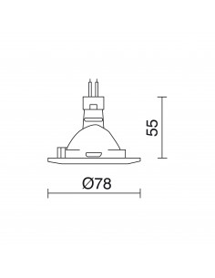 Plafonnier encastré NIX Fixed Round GU10 50W Noir NOVOLUX LIGHTING 780A-G42X1B-02 2