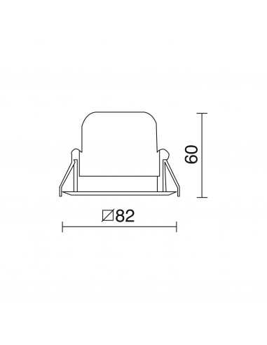 Plafonnier encastré NIX Fixed Square IP44 LED COB 8W 680lm CRI85 3000K 40º Blanc NOVOLUX LIGHTING 780D-L3108B-01