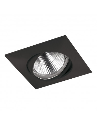 Plafonnier encastré tilt NIX Adjustable Square GU10 50W Noir NOVOLUX LIGHTING 780F-G42X1B-02