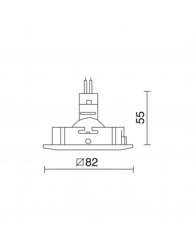Plafonnier encastré tilt NIX Adjustable Square GU10 50W Noir NOVOLUX LIGHTING 780F-G42X1B-02