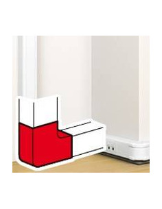 Angle plat 90° goulotte à clippage direct Mosaic 50x80mm blanc antimicrobien LEGRAND 075720 2