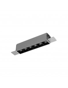 Plafond trimless SIGMA LED SMD 6W 811lm 681lm CRI90 3000K 48º Gris Noir NOVOLUX LIGHTING 809F-L3906B40-03-02