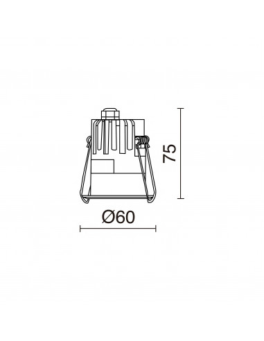 Plafonnier encastré JANO IP65 LED COB 7.50W 840lm 601lm CRI90 2700K 36º Blanc NOVOLUX LIGHTING 818C-L3808B30-01
