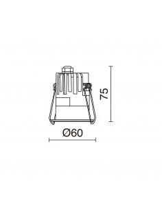 Plafonnier encastré JANO IP65 LED COB 7.50W 881lm 630lm CRI90 3000K 36º Blanc NOVOLUX LIGHTING 818C-L3908B30-01 2