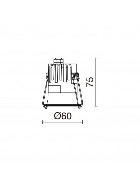 Plafonnier encastré JANO IP65 Dali LED COB 7.50W 881lm 630lm CRI90 3000K 36º Blanc NOVOLUX LIGHTING 818C-L3908B3D-01
