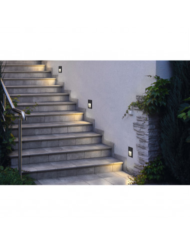 Encastré mural LARA Ver. Hood IP65 LED SMD 4W 480lm CRI80 3000K 95º Anthracite NOVOLUX LIGHTING 854A-L0104A-04