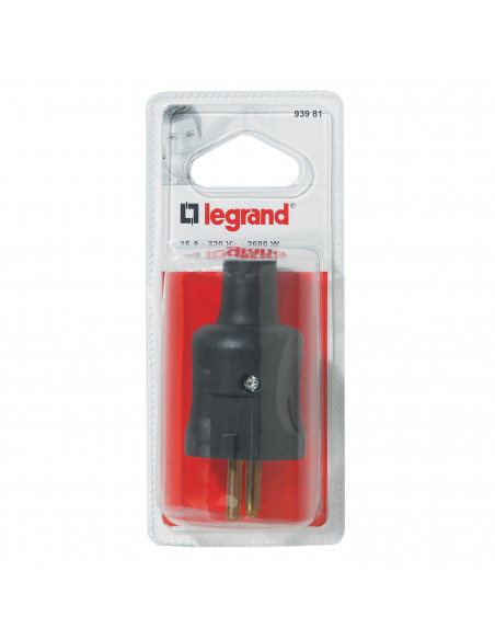 FICHE 2P 16A CAOUT. SD NOIR LEGRAND 093981