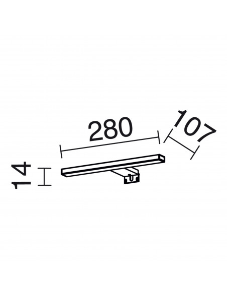 Applique Salle de bain BLIZZARD LED SMD AC 6W 457lm CRI88 4000K 110º Chromé NOVOLUX LIGHTING 970A-L0206B-32