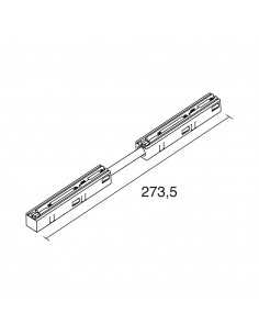 Unión flexible TRACK 48V Blanc NOVOLUX LIGHTING B32J-X33X2V-01 2