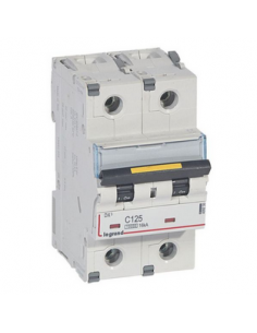 Disjoncteur DX³10000 16kA arrivée haute et départ bas à vis 2 Pôles 230V~ à 400V~ 125A courbe C 3 modules LEGRAND 409230 2