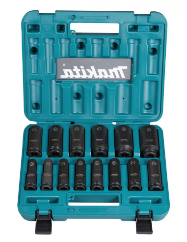 Coffret de 14 douilles longues IMPACT BLACK 1/2'' MAKITA E-16586