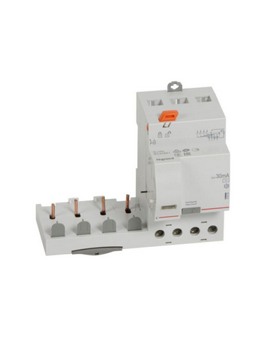 Bloc différentiel adaptable à vis DX³ pour disjoncteur 1 module par pôle 4 Pôles 400V 40A type AC 30mA LEGRAND 410499