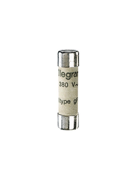 Cartouche industrielle cylindrique type gG 8x32mm sans voyant 6A LEGRAND 012306