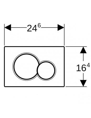 Plaque de déclenchement double touche SIGMA 01 blanche compatible bâti SIGMA DUOFIX UP 320 et 720 GEBERIT 115.770.11.5
