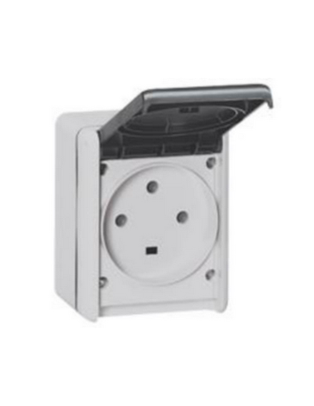 Prise étanche 3P+T 32A Plexo complet IP44 saillie gris LEGRAND 055875