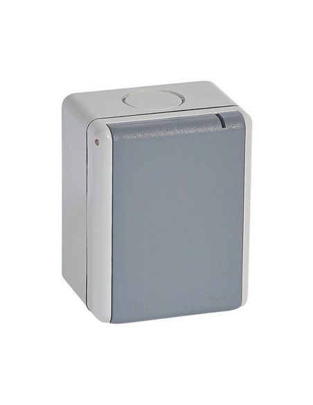 Prise étanche 3P+T 32A Plexo complet IP44 saillie gris LEGRAND 055875