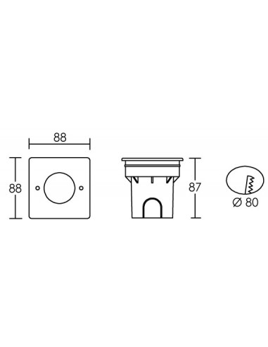 Spot Encastré de sol extérieur EGO C Led ARIC 1815