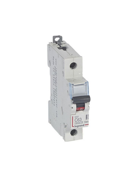 Disjoncteur DX³6000 à vis 1 Pôle 230V à 400V 63A courbe C 1 module LEGRAND 407660