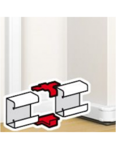Eclisse de jonction pour goulotte à clippage direct Mosaic 50x80mm/130mm ou 180mm blanc LEGRAND 075661