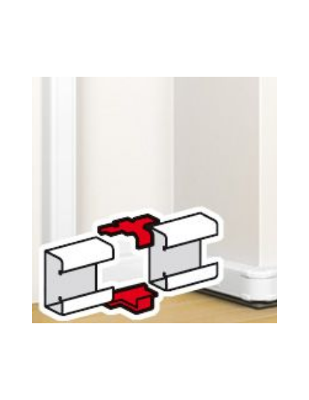 Eclisse de jonction pour goulotte à clippage direct Mosaic 50x80mm/130mm ou 180mm blanc LEGRAND 075661
