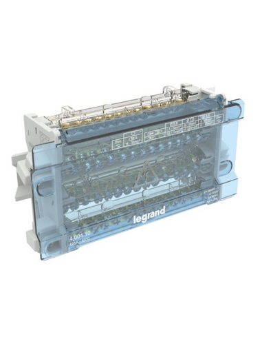 Répartiteur modulaire à barreaux étagés tétrapolaire 125A 15 départs 10 modules LEGRAND 400410