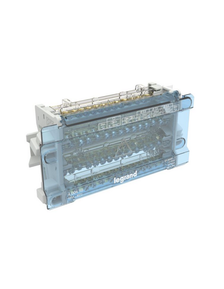 Répartiteur modulaire à barreaux étagés tétrapolaire 125A 15 départs 10 modules LEGRAND 400410