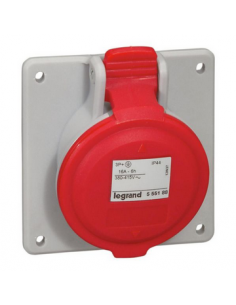 Prise à entraxes unifiés fixe pour tableau P17 IP44 16A 380V~ à 415V~ 3P+T LEGRAND 555188 2