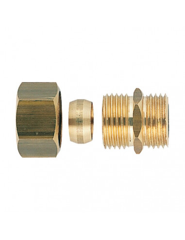 Raccord droit à bicône Laiton Mâle / Bicône 14mm M12X17 704B1412