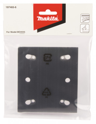 Plateau carré auto-agrippant pour ponceuse vibrante BO4555 MAKITA 197465-6