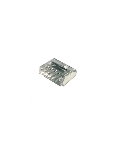 50 Bornes de connexion STAND 5 entrées pour fils rigides 0,5 à 2,5mm2 24A 450V grise CAPRI CAP309287