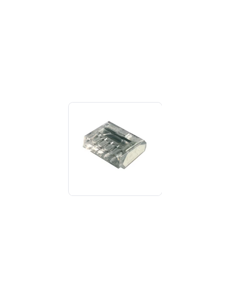50 Bornes de connexion STAND 5 entrées pour fils rigides 0,5 à 2,5mm2 24A 450V grise CAPRI CAP309287