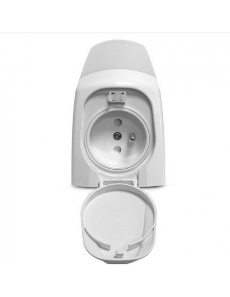 Réglette Compacto LED Salle de bain pour ampoule S19 avec Bouton ON/OFF et Prise MIIDEX VISION-EL100314