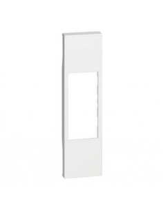 Plastron de finition Living Now pour toutes prises RJ45 , haut-parleurs et double RCA 1 module blanc BTICINO BTKW07 2