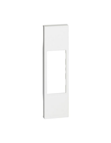 Plastron de finition Living Now pour toutes prises RJ45, haut-parleurs et double RCA 1 module blanc BTICINO BTKW07