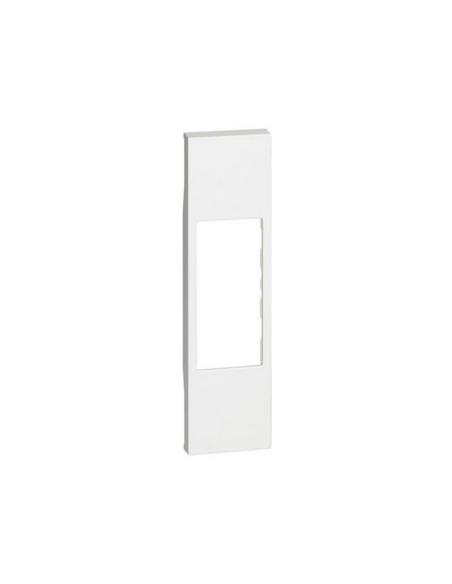 Plastron de finition Living Now pour toutes prises RJ45, haut-parleurs et double RCA 1 module blanc BTICINO BTKW07