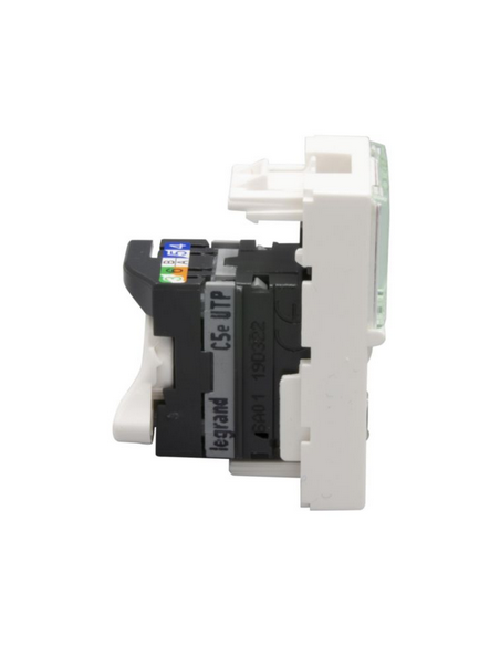 Prise RJ45 catégorie 5e UTP Mosaic 1 module blanc LEGRAND 076551