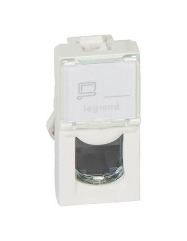 Prise RJ45 catégorie 5e UTP Mosaic 1 module blanc LEGRAND 076551