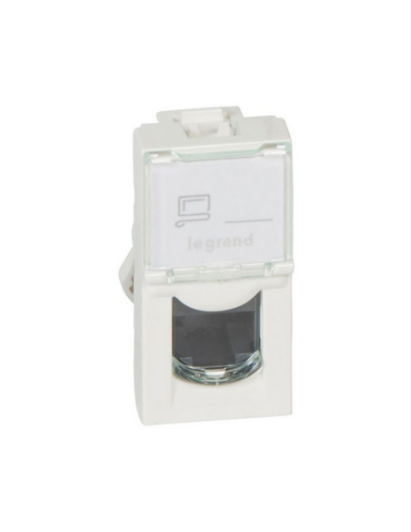 Prise RJ45 catégorie 5e UTP Mosaic 1 module blanc LEGRAND 076551