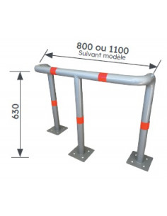 Arceau de protection LG 800 mm 3Pts GALVARAL 7024 MICHAUD GE070 2