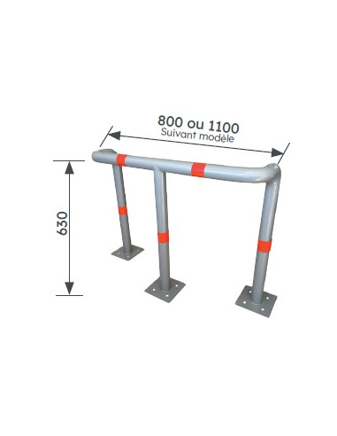 Arceau de protection LG 800 mm 3Pts GALVARAL 7024 MICHAUD GE070