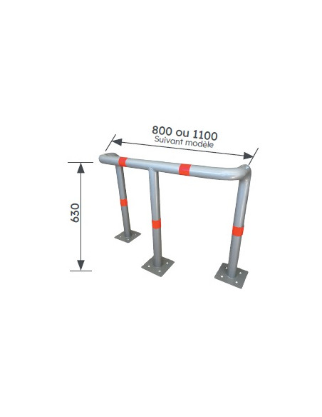 Arceau de protection LG 800 mm 3Pts GALVARAL 7024 MICHAUD GE070