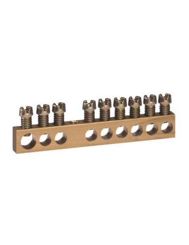 Bornier de répartition nu à visser 1 connexion 6mm² à 25mm² longueur 45mm LEGRAND 004801