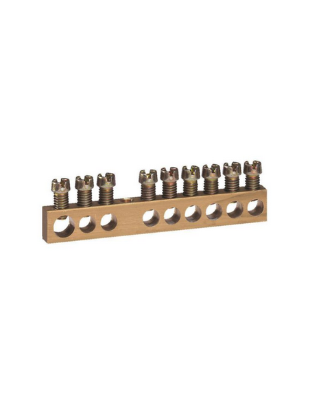 Bornier de répartition nu à visser 1 connexion 6mm² à 25mm² longueur 45mm LEGRAND 004801