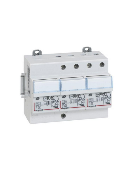 Parafoudre pour protection tableau d'abonné avec protection intégrée type2 Imax 12kA/pôle 3P+N 6 modules LEGRAND 003953