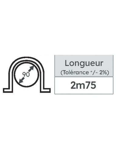 Gaine de protection des câbles GPC 90.90 ivoire MICHAUD N288