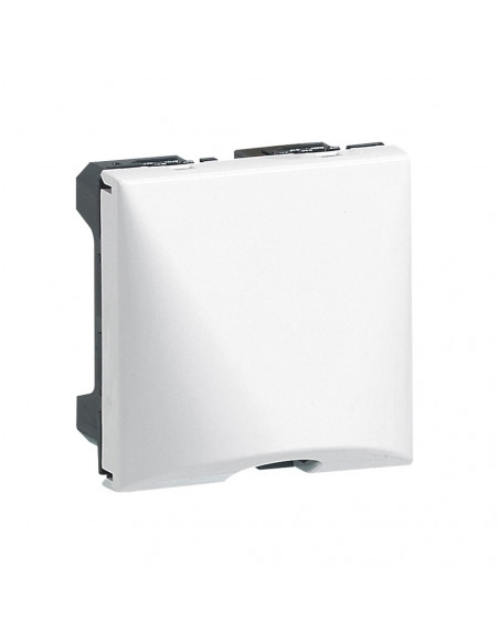 Sortie de câbles Mosaic 2 modules avec serre-câbles pour câble Ø12mm maximum et Ø4mm minimum blanc LEGRAND 099644