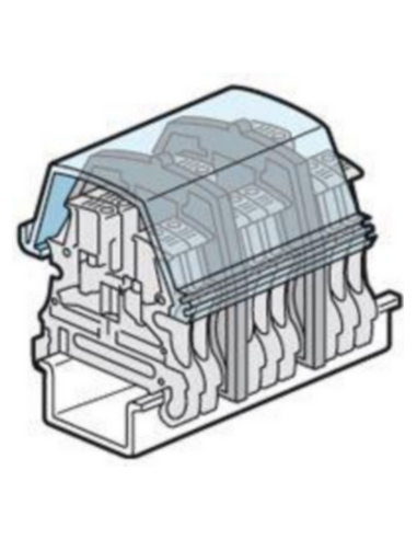 Ecran de protection à couper pour bloc de jonction à vis viking 3 avec 1 entrée 1 sortie pas 12mm et 15mm LEGRAND 037569