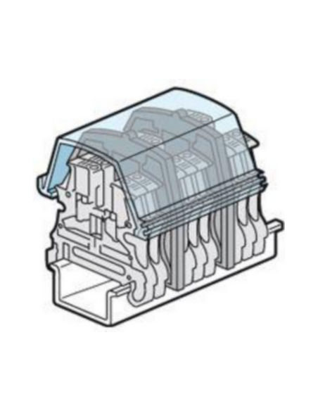 Ecran de protection à couper pour bloc de jonction à vis viking 3 avec 1 entrée 1 sortie pas 12mm et 15mm LEGRAND 037569